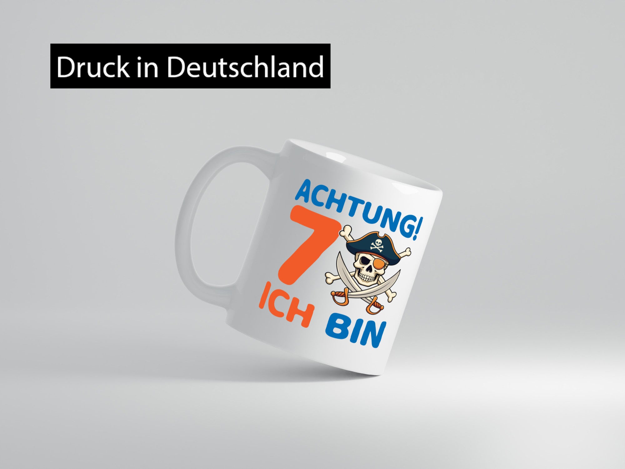 7. Geburtstag | 7 Jahre Pirat Geschenk Geschenkidee lustiger Spruch Tasse