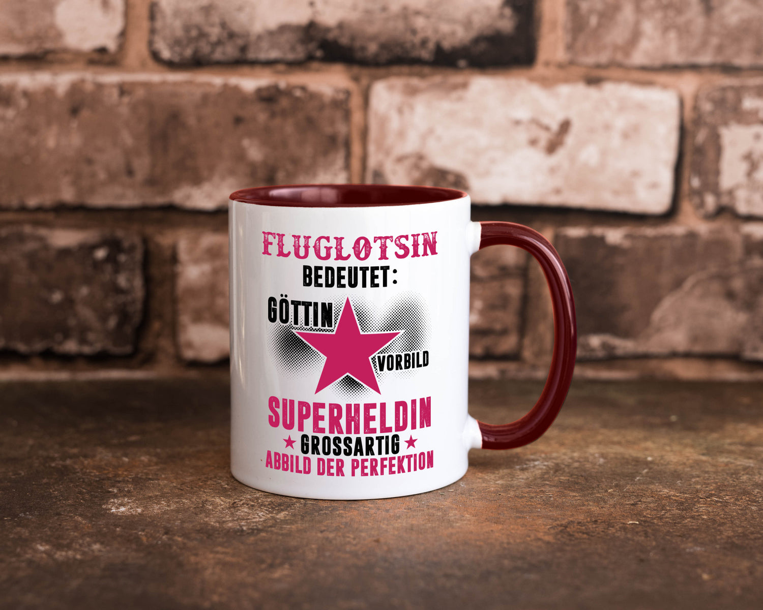 Bedeutung von Fluglotsin | Flughafen Flugverkehr Geschenkidee Humor Tasse