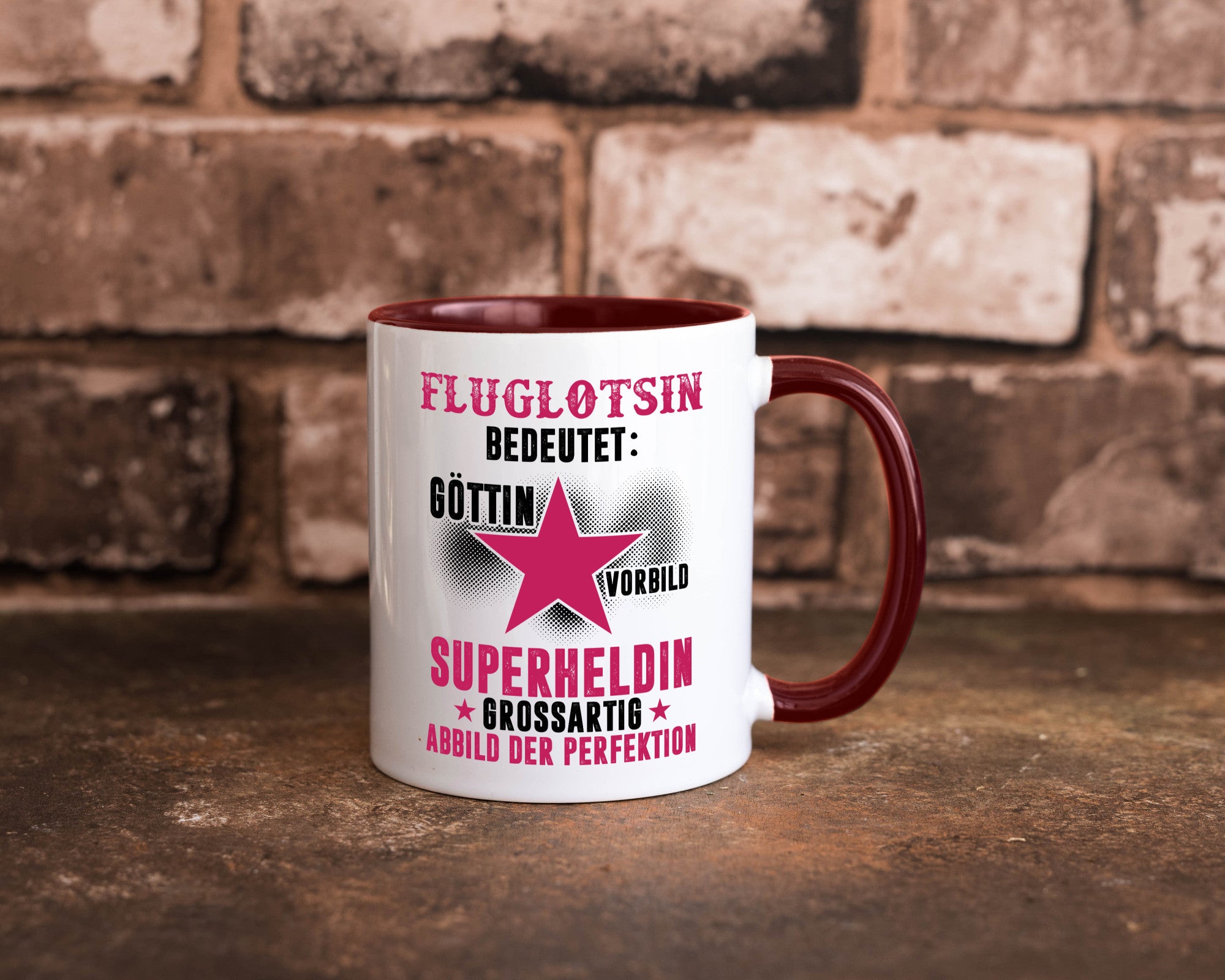 Bedeutung von Fluglotsin | Flughafen Flugverkehr Geschenkidee Humor Tasse