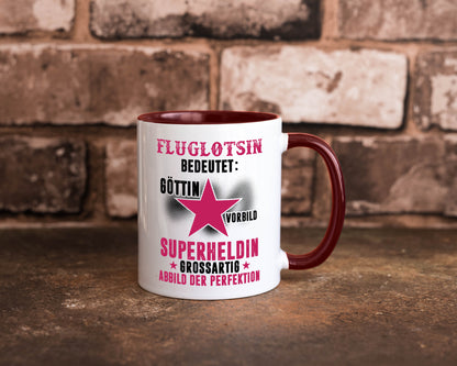 Bedeutung von Fluglotsin | Flughafen Flugverkehr Geschenkidee Humor Tasse