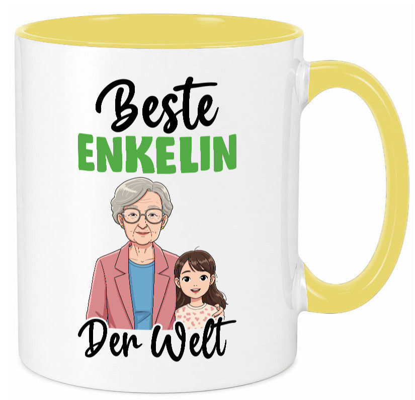 Bester Enkelin | Opa Oma Großmutter Großvater lustiger Spruch Geschenk Familie Tasse