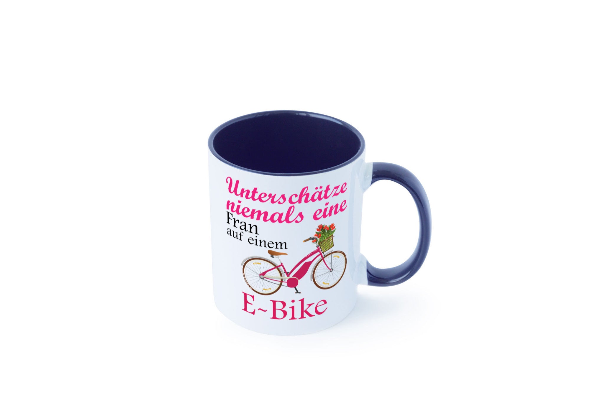 Unterschätze niemals eine Frau | E-Bike Sport Rad fahren lustig Humor