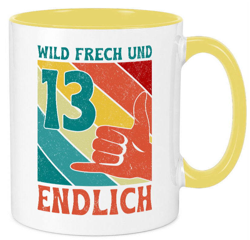 13. Geburtstag | 13 Jahre Wild und Frech Humor Geschenkidee Tasse