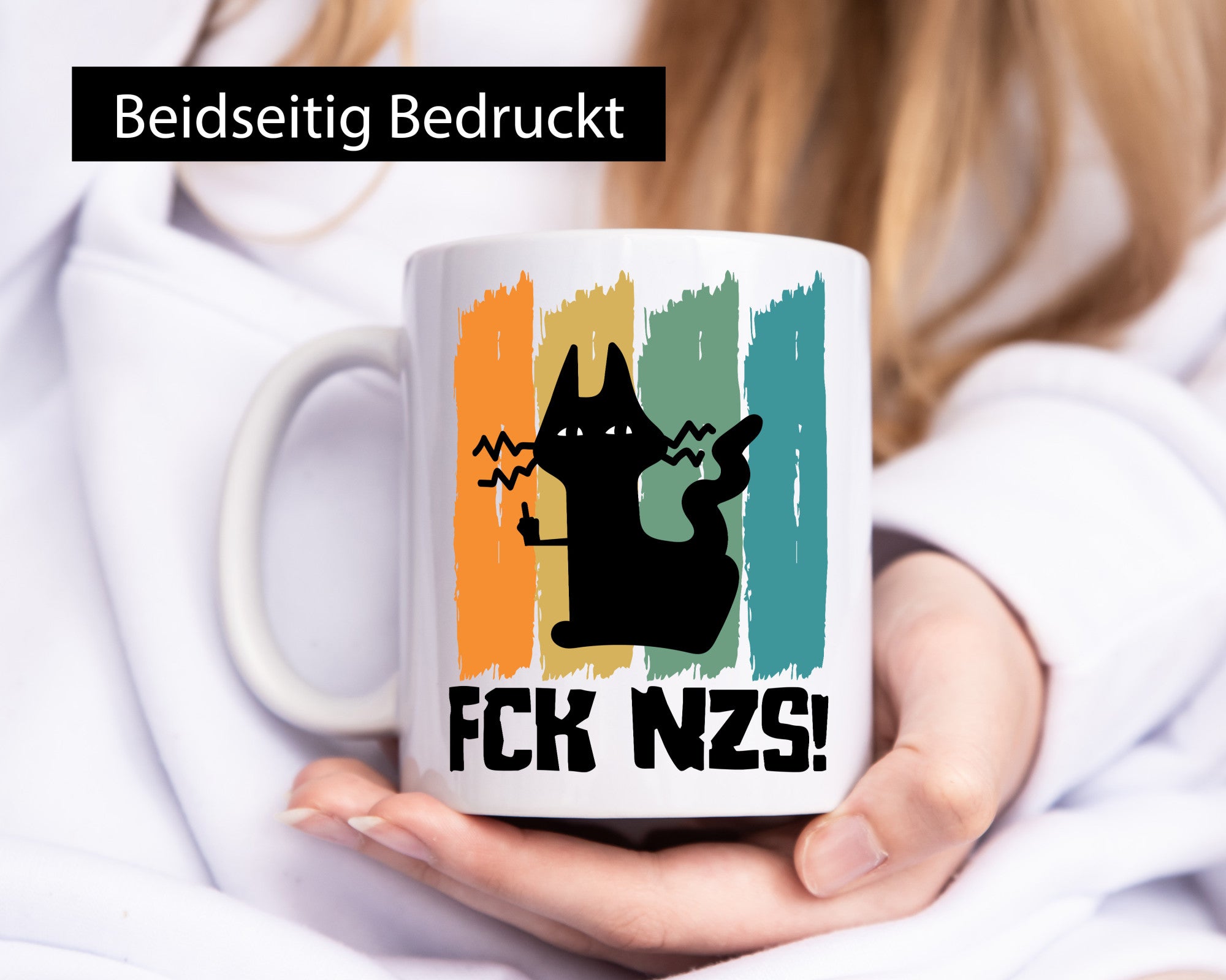 FCK NZS! | Katze Geschenkidee Tierliebhaber Humor Tasse