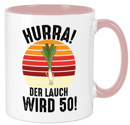 Hurra der lauch wird 50 | 50. Geburtstag Ehrentag lustig Geschenkidee Geschenk Tasse