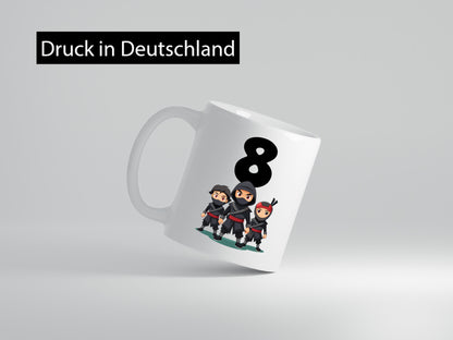 8. Geburtstag | 8 Jahre Ninja Geschenkidee Humor Tasse