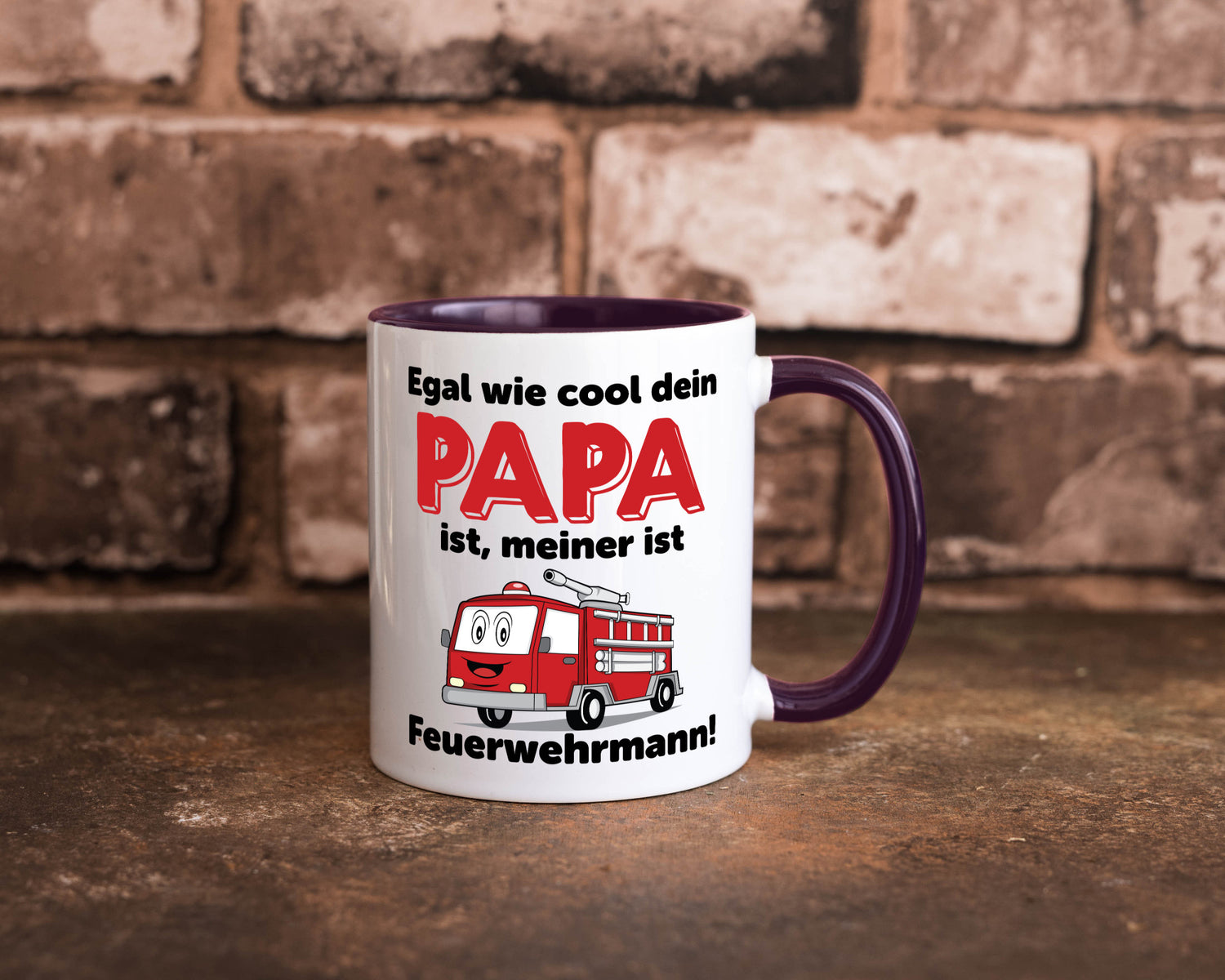 Cooler Papa | Feuerwehrmann Bester der Welt Humor Geschenkidee Tasse