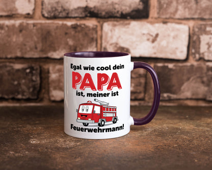Cooler Papa | Feuerwehrmann Bester der Welt Humor Geschenkidee Tasse