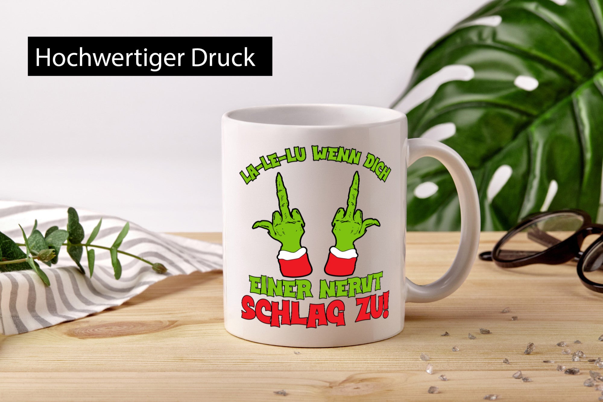La Le Lu | Weihnachten Weihnachtsmuffel Lichter vl5 Humor Geschenkidee Tasse