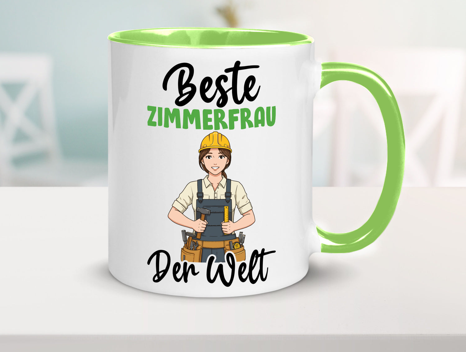 Beste Zimmerfrau| Holzbau | Handwerkerin v2 Geschenk Humor Geschenkidee