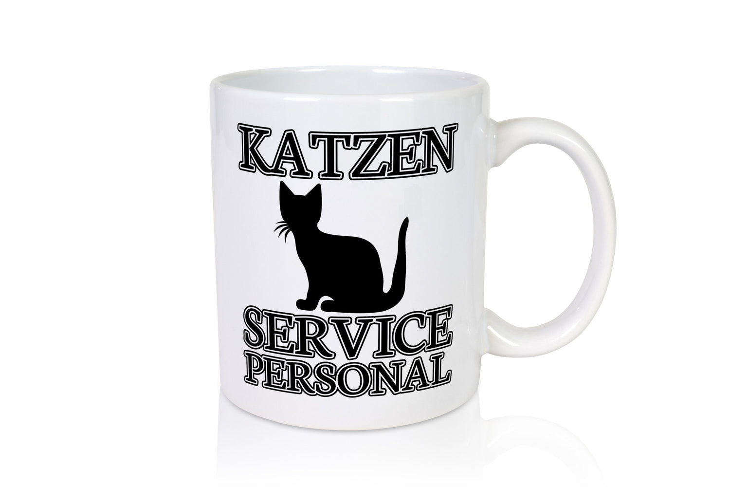 Katzen Service Personal | Katzenbesitzer Tasse Humor lustiger Spruch Geschenk