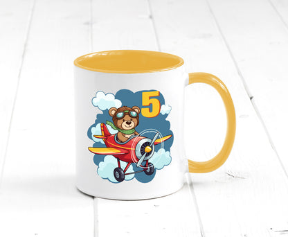 5. Geburtstag | 5 Jahre Kinder Pilot Flugzeug Geschenkidee Humor Tasse