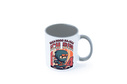 4. Geburtstag | Ninja Junge 4 Jahre lustiger Spruch Geschenk Geschenkidee Tasse