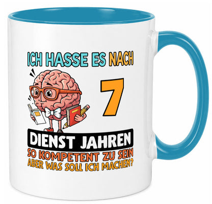 7 Dienstjahre | Arbeit Kompetent lustig Kollegen Büro Geschenk Tasse
