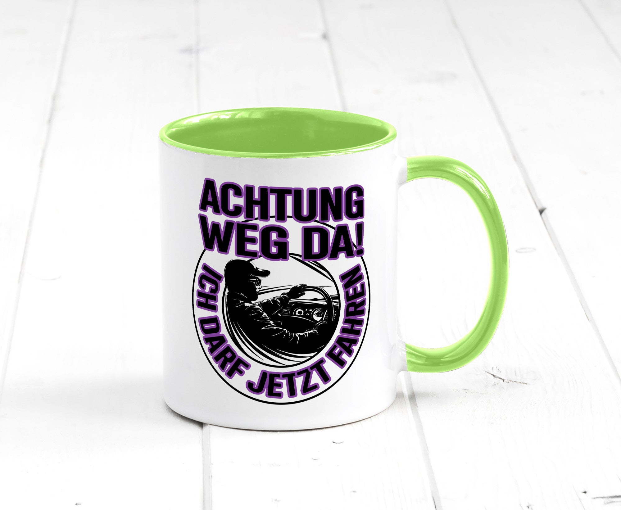 Achtung weg da ich darf jetzt Fahren | Führerschein lustig Humor Geschenkidee