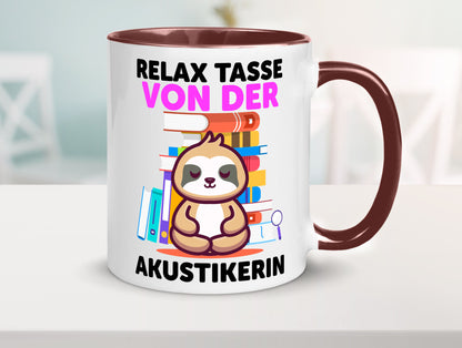 Relax Tasse: Akustikerin | Akustik Hörgeräteakustik Geschenk Humor Geschenkidee