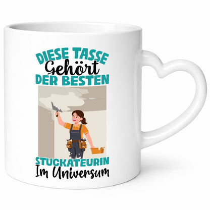 Im Universum: Stuckateurin | Innenausbau lustiger Spruch Geschenk Humor