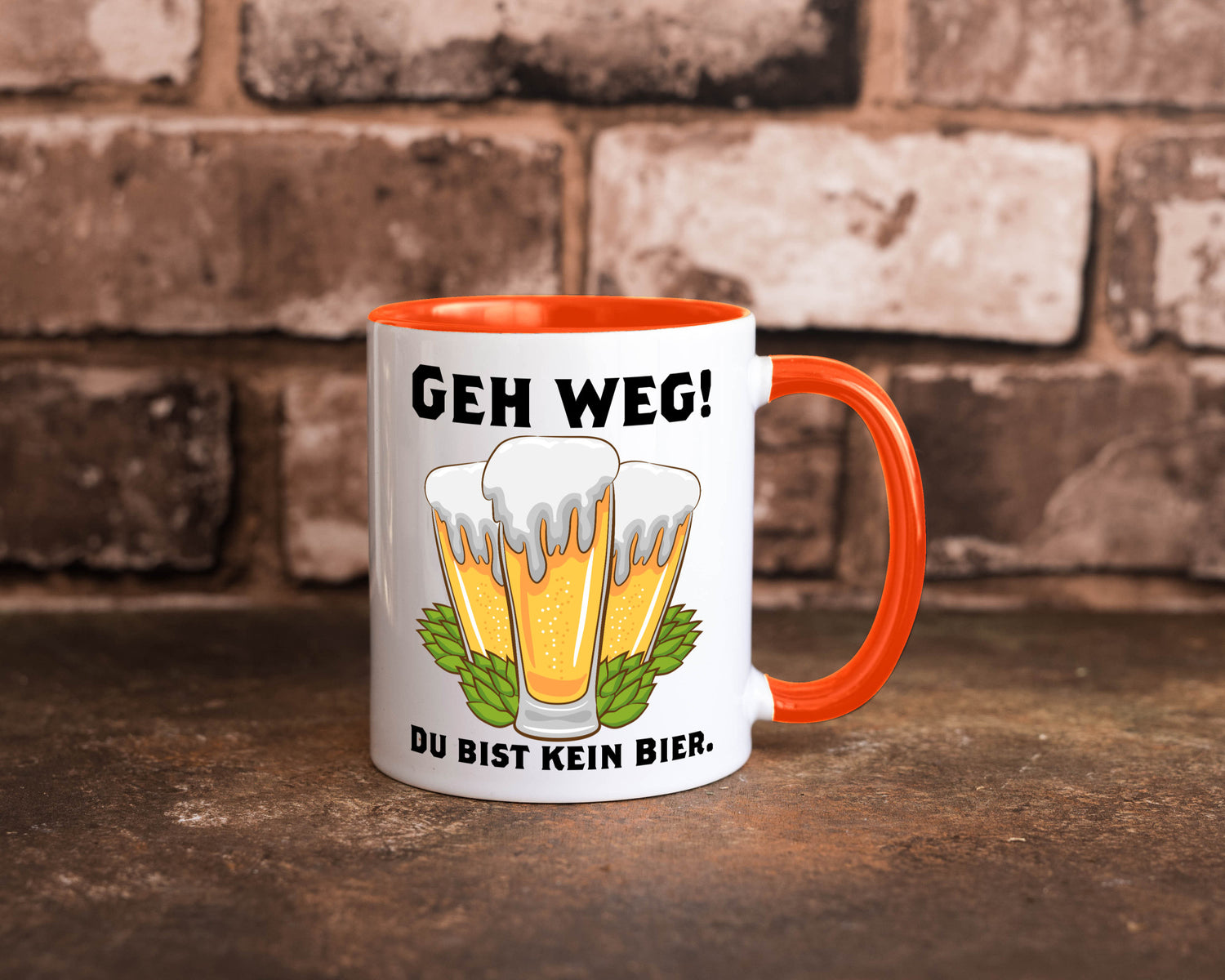Geh weg du bist kein Bier | bierliebhaber v2 Humor Geschenkidee Tasse