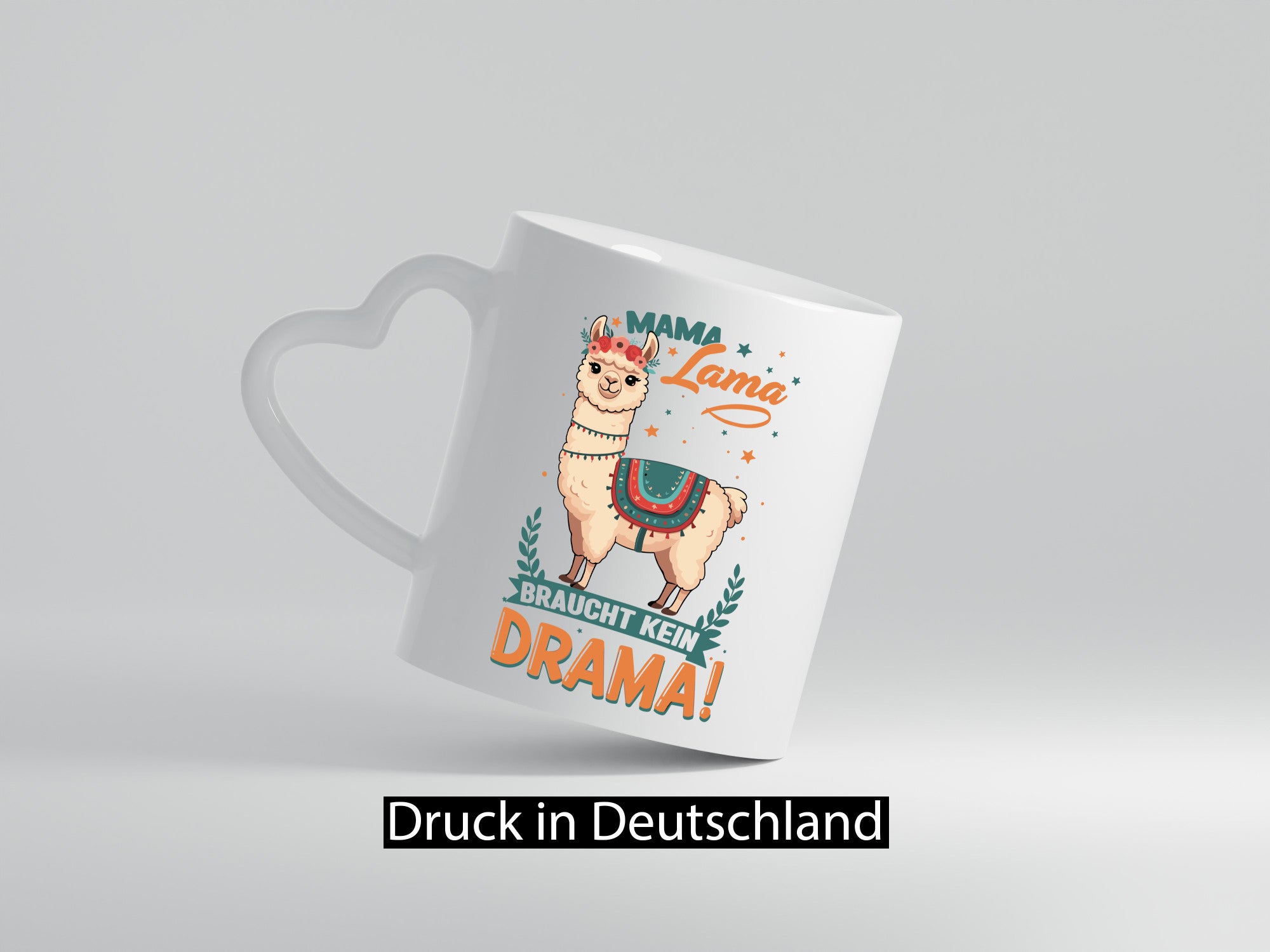 Mama Lama braucht kein Drama | Muttertag Humor Familie Geschenkidee Tasse
