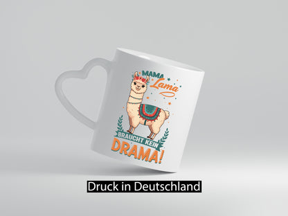 Mama Lama braucht kein Drama | Muttertag Humor Familie Geschenkidee Tasse