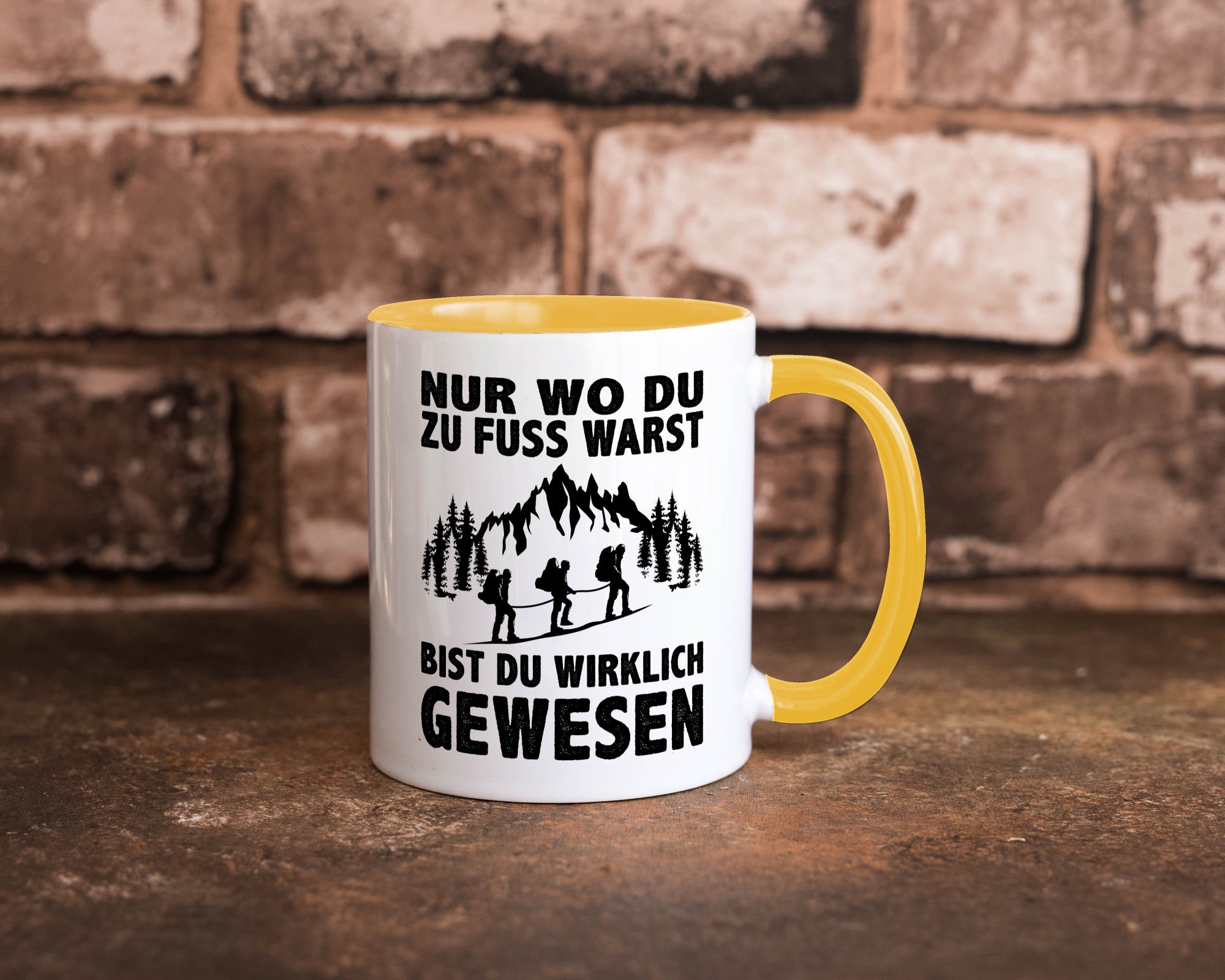 Wo du zu Fuss warst, bist gewesen | Wanderer Berge lustiger Spruch Geschenk
