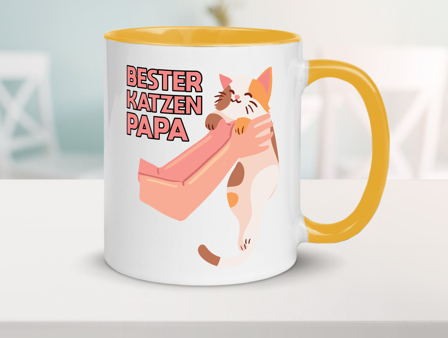 Bester Katzenpapa | Katze Gabel Geschenk Tierliebhaber Humor lustiger Spruch