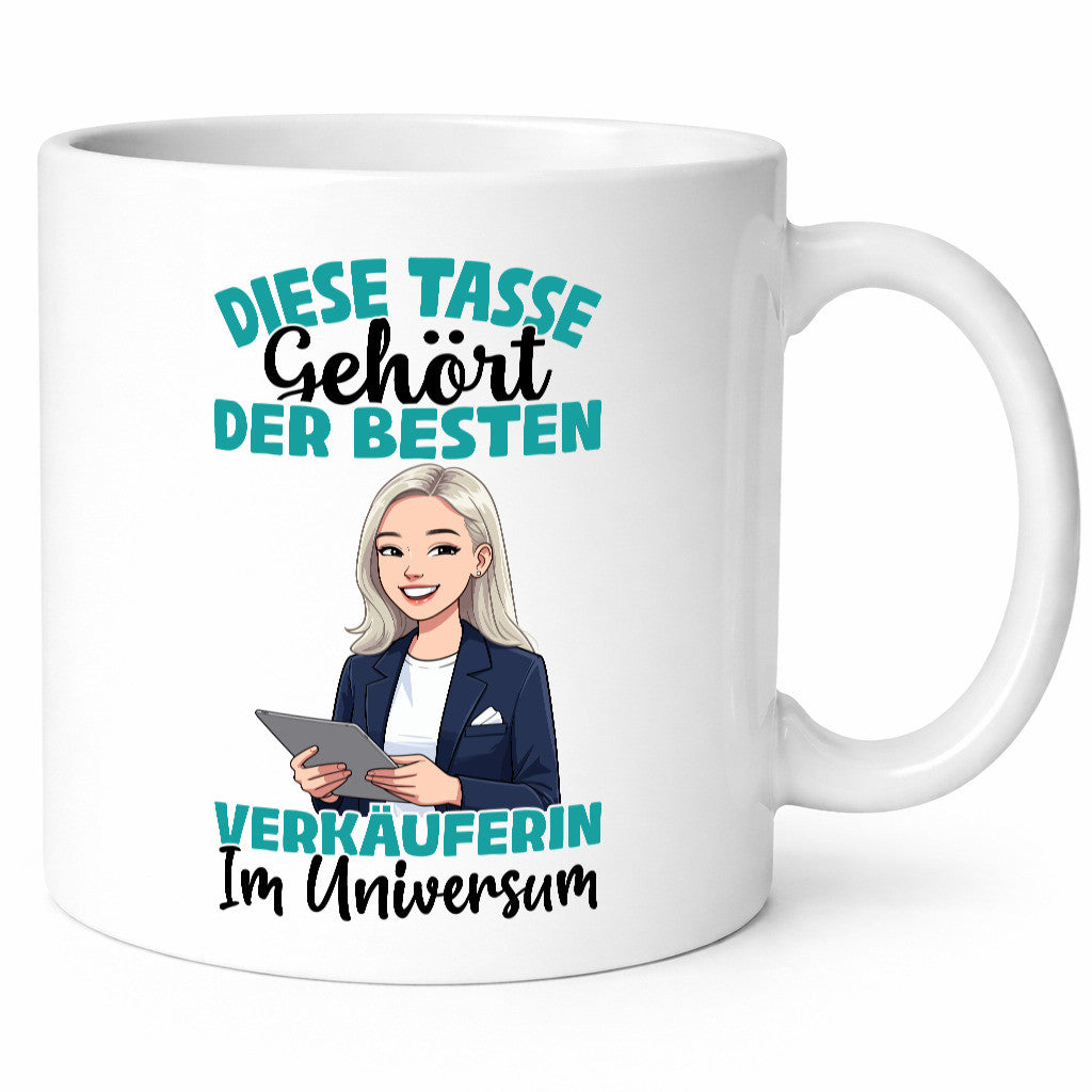 Im Universum: Verkäuferin| Kollegin | Verkaufsjob lustiger Spruch Geschenk