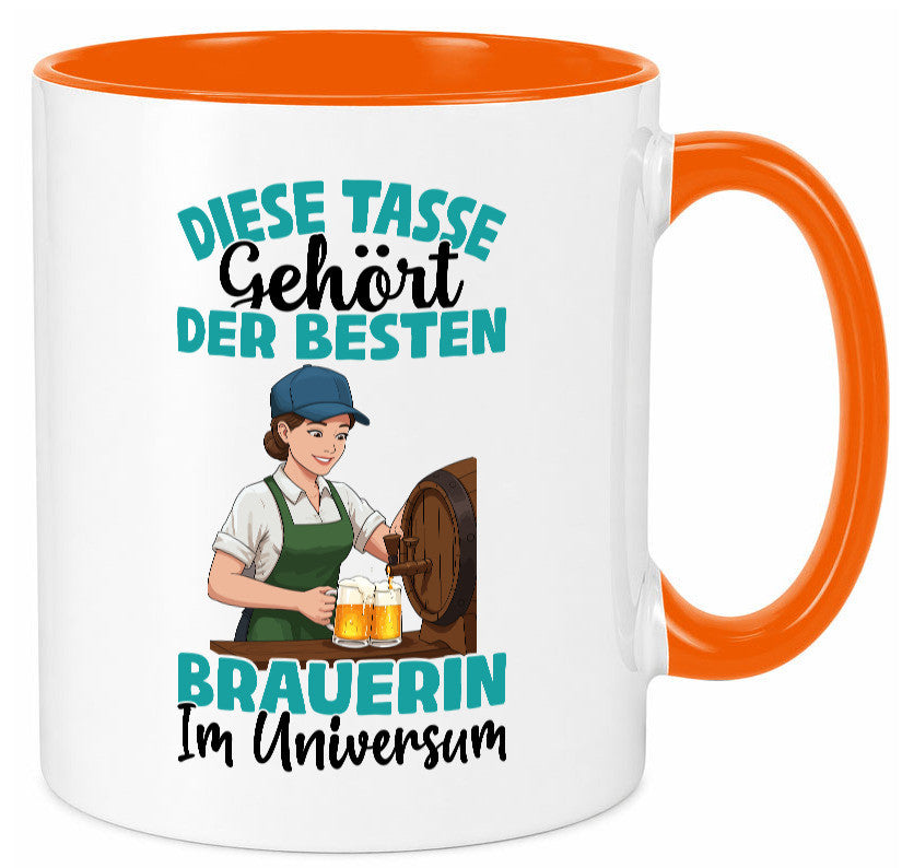 Im Universum: Brauerin | Bier Brauerei lustiger Spruch Geschenk Humor