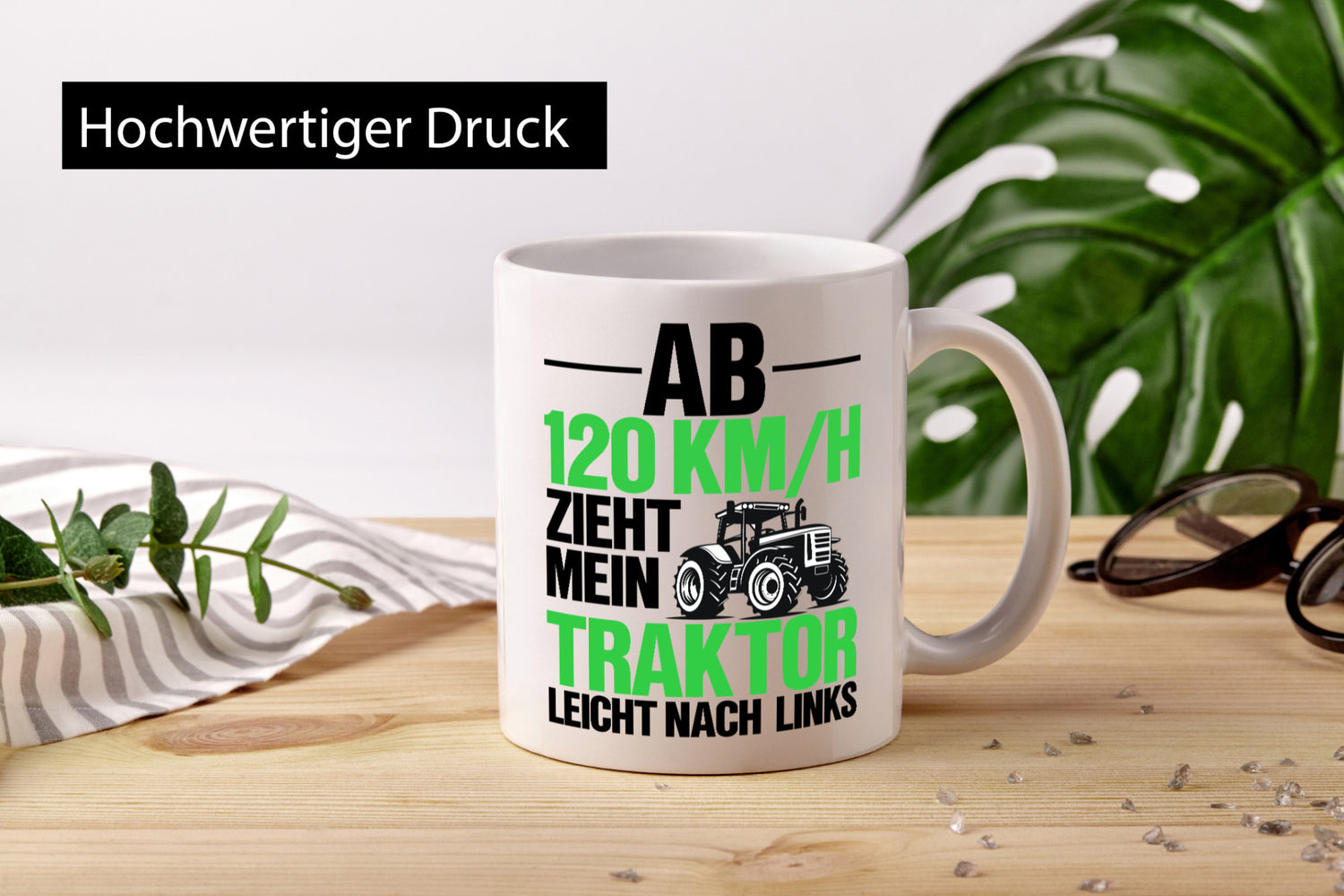 Traktor zieht nach Links | Landwirt Bauer lustig Humor Geschenkidee Geschenk