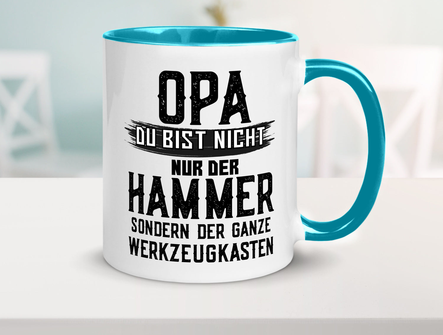 Opa ist der Hammer | Großvater Tasse Werkzeugkasten lustig Familie Geschenkidee