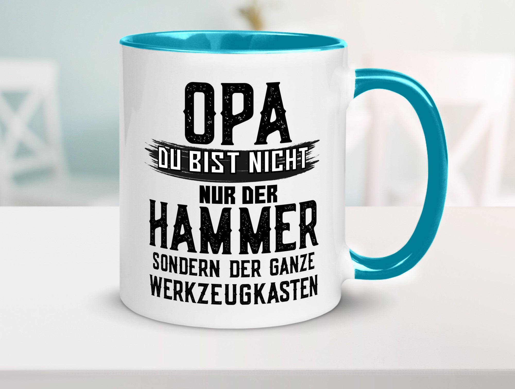 Opa ist der Hammer | Großvater Tasse Werkzeugkasten lustig Familie Geschenkidee