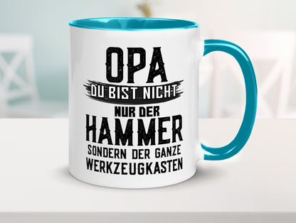 Opa ist der Hammer | Großvater Tasse Werkzeugkasten lustig Familie Geschenkidee