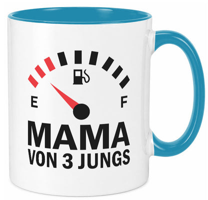 Mama von 3 Jungs | Muttertag Geschwister lustiger Spruch Geschenk Familie