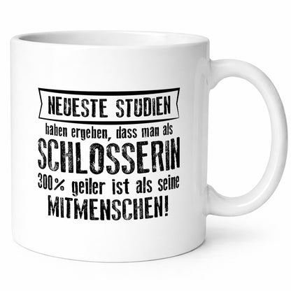 Neuste Studien: Schlosserin | Schlosserei Geschenkidee Humor Tasse
