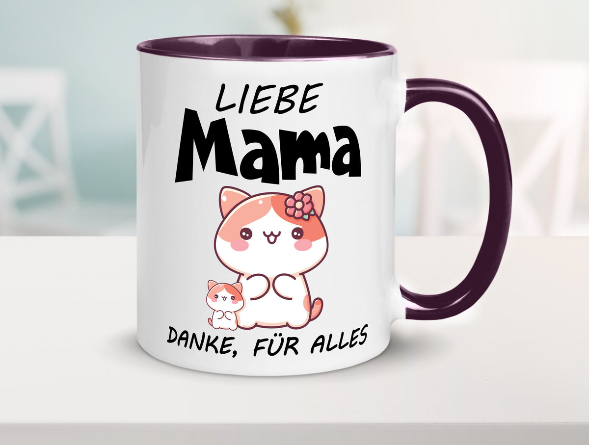 Liebe Mama Danke, für alles | Muttertag Beste Geschenk Familie Geschenkidee Tasse