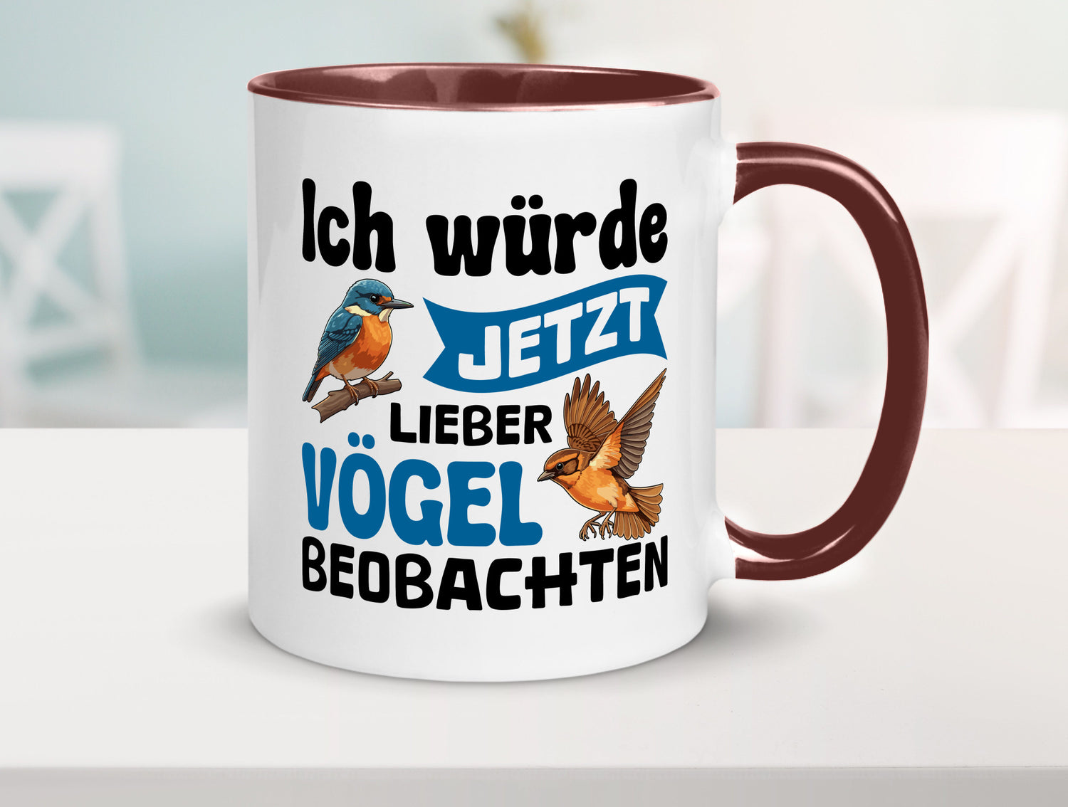 Vögel beobachten | Vogel lustig Humor Geschenkidee Geschenk Tasse