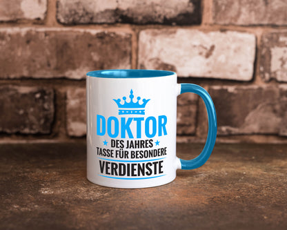 Besonderer Verdienst: Doktor | Doktorand Doktortitel Humor Geschenkidee Tasse