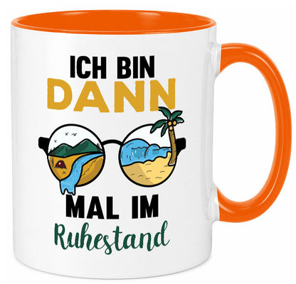 Bin dann mal im Ruhestand | Sonnenbrille Palme Meer lustig Jubiläum Geschenk