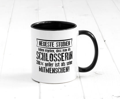 Neuste Studien: Schlosserin | Schlosserei Geschenkidee Humor Tasse