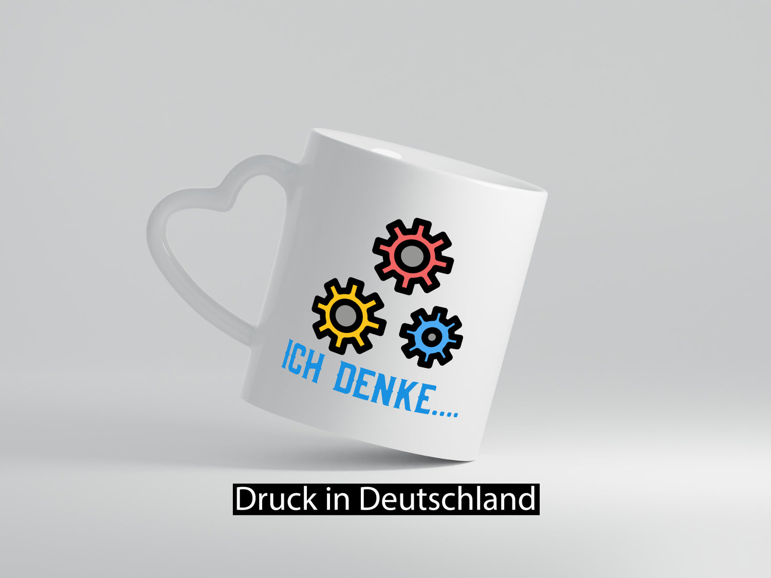 Ich denke | Nachdenken Zahnräder Gedanken kreisen lustig Humor Geschenkidee