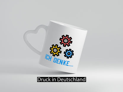 Ich denke | Nachdenken Zahnräder Gedanken kreisen lustig Humor Geschenkidee