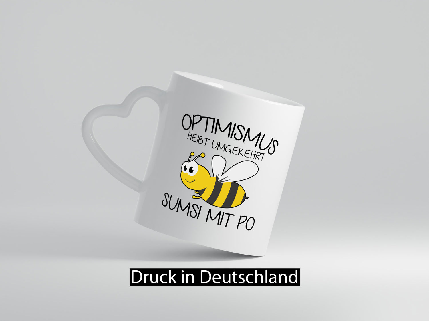 Optimismus umgekehrt heißt Sumsimitpo | Biene lustiger Spruch Geschenk Humor