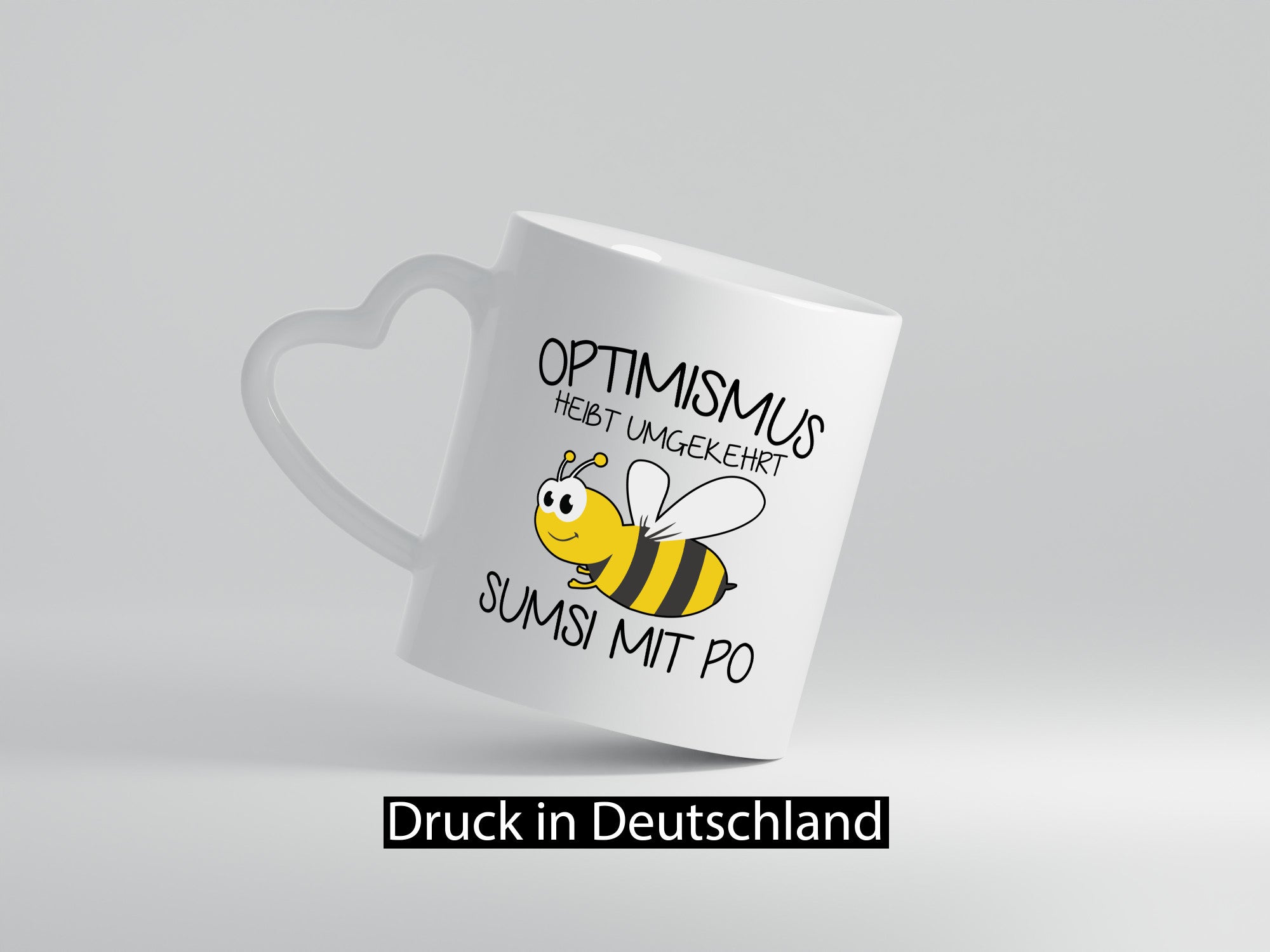 Optimismus umgekehrt heißt Sumsimitpo | Biene lustiger Spruch Geschenk Humor