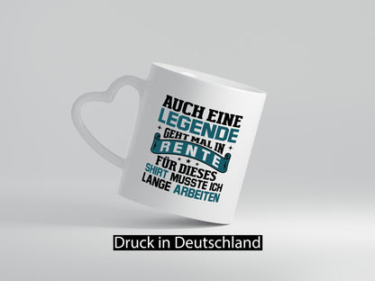 Legende geht in Rente | Sterne lustiger Spruch Geschenk Humor Geschenkidee Tasse