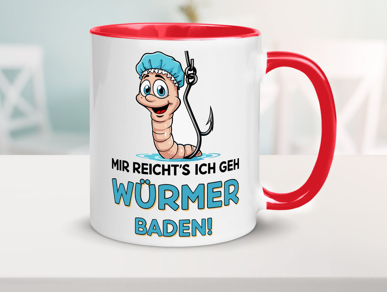 Mir reichts ich geh Würmer Baden | Angler Angeln Geschenk Humor Geschenkidee