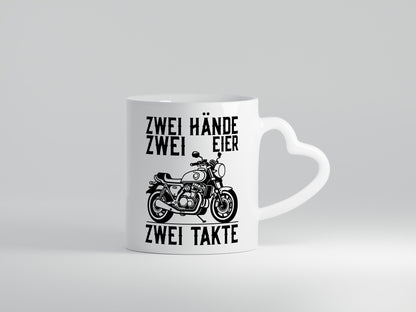 Zwei Hände | Zweitaktmotor Motorrad Moped Biker Geschenkidee Humor Tasse