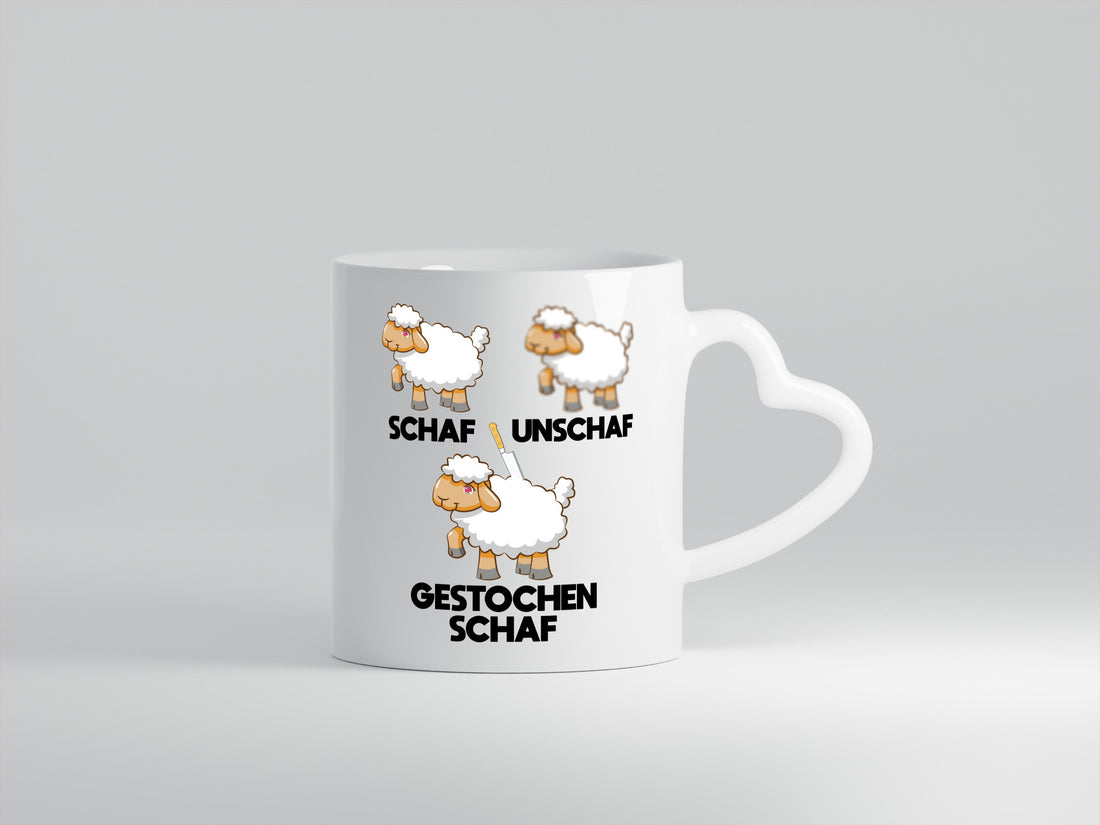Schaf - Unschaf gestochen | Schafe lustig Humor Geschenkidee Geschenk Tasse