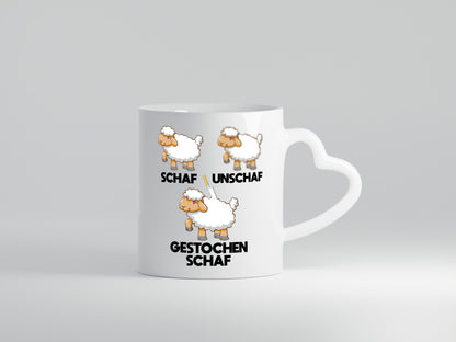 Schaf - Unschaf gestochen | Schafe lustig Humor Geschenkidee Geschenk Tasse