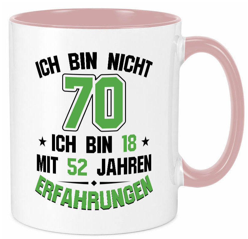 Ich bin nicht 70 | Rentner Viel erfahrung im leben lustig Ruhestand Jubiläum Tasse