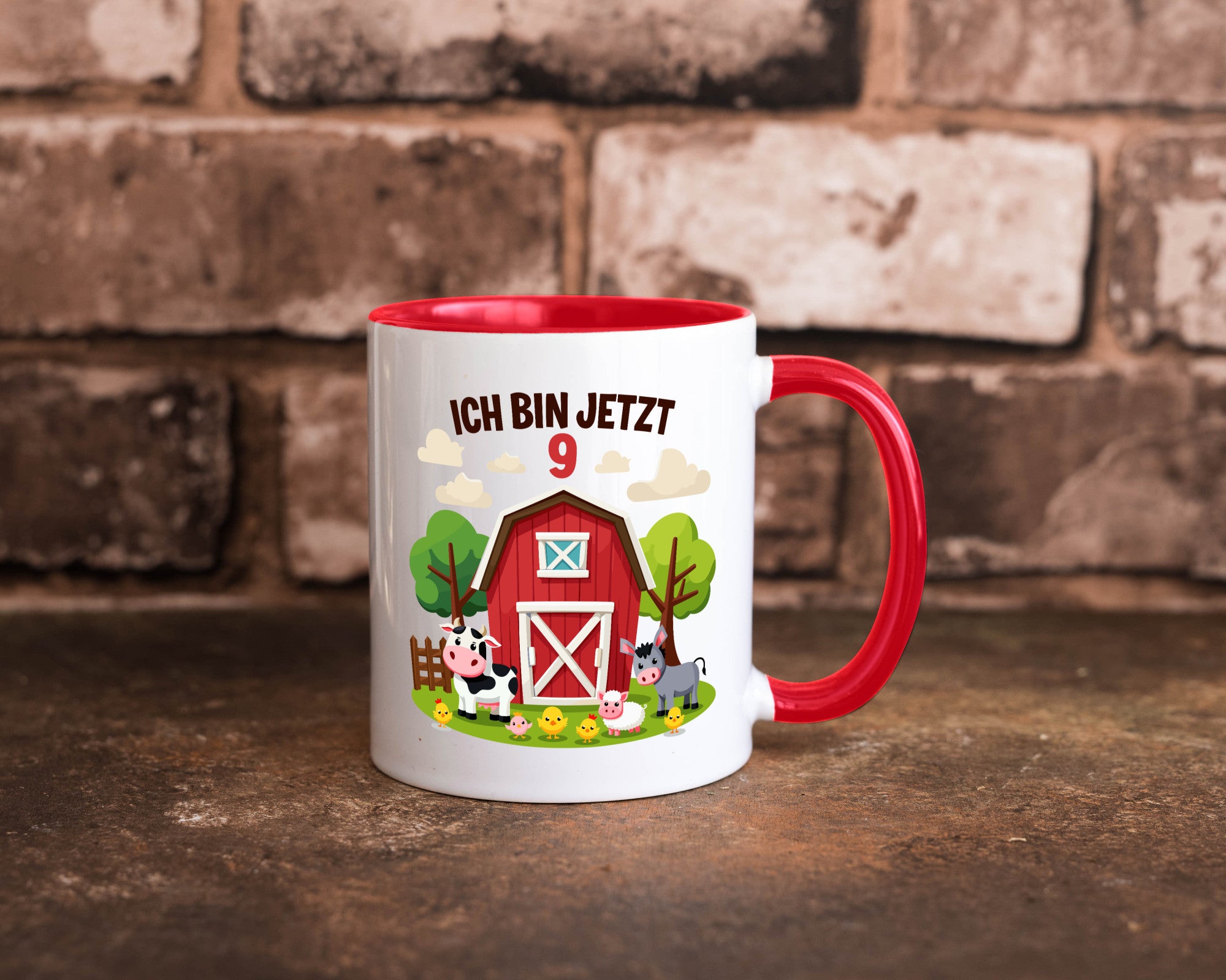 9. Geburtstag | 8 Jahre Bauernhof und Tiere Humor Geschenkidee Tasse